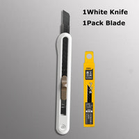 Deli Nusign Utility Knife Pocket Knife нож 9MM Blade  Paper Box Cutter Couteau Self-locking for Art Office Stationery Supplies