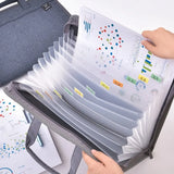 Deli Organ Bag Folder A4 13 Layer Expanding File Folder With Sticky Labels for Students Organ Pack Document Storage File Bag