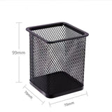 Deli Organizer Multifunctional Pencil Pen Holder Black Mesh Desk Metal Iron Storage Box Office Home Stationery Storage Case