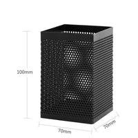 Deli Organizer Multifunctional Pencil Pen Holder Black Mesh Desk Metal Iron Storage Box Office Home Stationery Storage Case