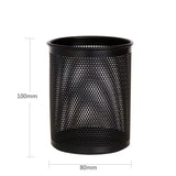 Deli Organizer Multifunctional Pencil Pen Holder Black Mesh Desk Metal Iron Storage Box Office Home Stationery Storage Case