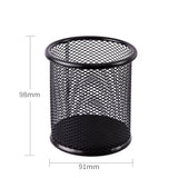 Deli Organizer Multifunctional Pencil Pen Holder Black Mesh Desk Metal Iron Storage Box Office Home Stationery Storage Case