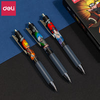 Deli Pen 2pcs Kawaii Naruto Gel Pens for School Supplies Office Accessories Cute Japanese Stationery Anime Needle Pens Kids Gift