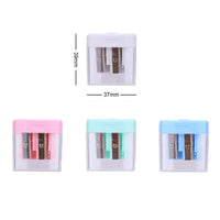 Deli Pencil Sharpener 4PCS/Lot Two Hole Touch Grip Sharpeners Cutter Kids School Supplies Stationery Student Prize