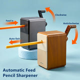 Deli Pencil Sharpener Classic Model for Different Tip Sizes Long Lasting Blade School Stationery Hand Crank Sharpeners