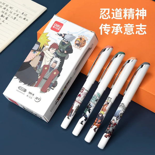 Deli Pens Set 12sets Kawaii Naruto Pens for School Supplies Rollerball –  AOOKMIYA