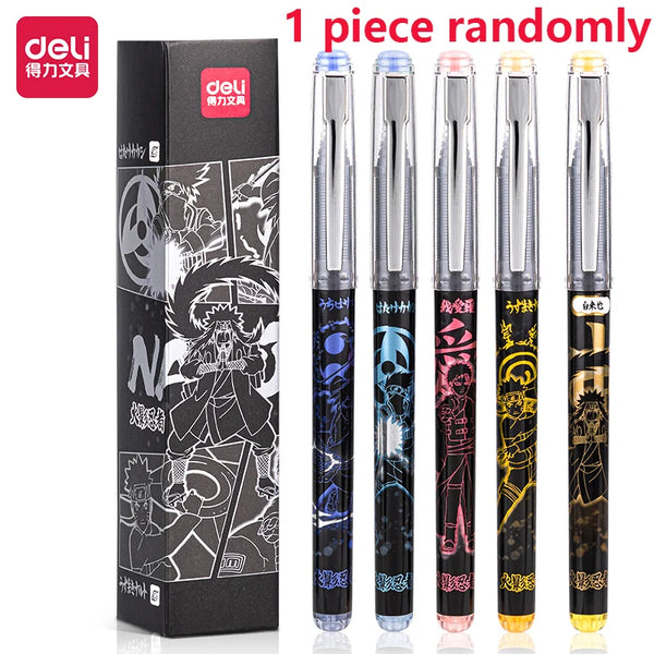 Deli Pen 2pcs Kawaii Naruto Gel Pens for School Supplies Office
