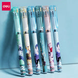 Deli Pens 1pcs Deli Naruto Rollerball Gel Pens for School Supplies Japanese Stationery Anime Pens Kids Gift Office Accessories