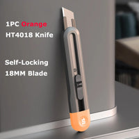 Deli Pocket Utility Knife Retractable Box Cutter Portable Safe Office Art Stationery нож Couteau 18MM/9MM/T Blade Home Supplier