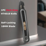 Deli Pocket Utility Knife Retractable Box Cutter Portable Safe Office Art Stationery нож Couteau 18MM/9MM/T Blade Home Supplier