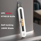 Deli Pocket Utility Knife Retractable Box Cutter Portable Safe Office Art Stationery нож Couteau 18MM/9MM/T Blade Home Supplier