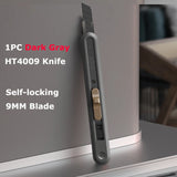 Deli Pocket Utility Knife Retractable Box Cutter Portable Safe Office Art Stationery нож Couteau 18MM/9MM/T Blade Home Supplier