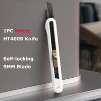 Deli Pocket Utility Knife Retractable Box Cutter Portable Safe Office Art Stationery нож Couteau 18MM/9MM/T Blade Home Supplier