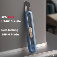 Deli Pocket Utility Knife Retractable Box Cutter Portable Safe Office Art Stationery нож Couteau 18MM/9MM/T Blade Home Supplier