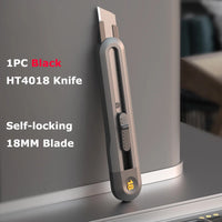 Deli Pocket Utility Knife Retractable Box Cutter Portable Safe Office Art Stationery нож Couteau 18MM/9MM/T Blade Home Supplier