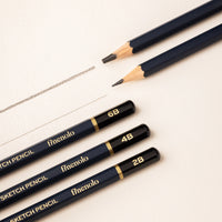 Deli Professional Sketch Pencils Set Charcoal Soft/Medium/Hard Carbon Pencil White Drawing Graphite Pencils Set for Artists