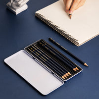 Deli Professional Sketch Pencils Set Charcoal Soft/Medium/Hard Carbon Pencil White Drawing Graphite Pencils Set for Artists