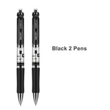 Deli Retractable Gel Pen 0.5 mm Black Blue Color Writing Tools School Office Supplies Stationery Gel Ink Pens