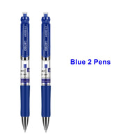 Deli Retractable Gel Pen 0.5 mm Black Blue Color Writing Tools School Office Supplies Stationery Gel Ink Pens