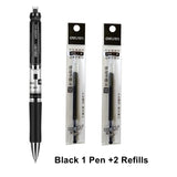 Deli Retractable Gel Pen 0.5 mm Black Blue Color Writing Tools School Office Supplies Stationery Gel Ink Pens