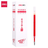 Deli Retractable Gel Pen 0.5mm Black Blue Red Gel Ink Refill Gelpen School Office Supplies Stationary Pens