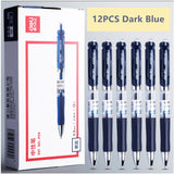 Deli Retractable Gel Pen 0.5mm Black Blue Red Gel Ink Refill Gelpen School Office Supplies Stationary Pens