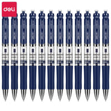 Deli Retractable Gel Pen 0.5mm Black Blue Red Gel Ink Refill Gelpen School Office Supplies Stationary Pens