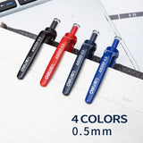 Deli Retractable Gel Pen TiP 0.5mm Black Blue color Writing Tools School Office supplies Stationery gel ink pens  EQ104