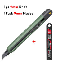 Deli Retractable Utility Knife Tools Kit Pocket Portable Unboxing Knives couteau нож канцелярия Paper Cut Handicraft Carving