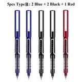 Deli RollerBall Pens, 0.5mm Fine Point Liquid Gel Ink Rolling Ball Quick Drying Gel Pen for School Office Writing