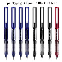 Deli RollerBall Pens, 0.5mm Fine Point Liquid Gel Ink Rolling Ball Quick Drying Gel Pen for School Office Writing