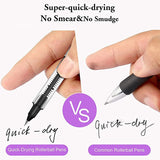 Deli RollerBall Pens, 0.5mm Fine Point Liquid Gel Ink Rolling Ball Quick Drying Gel Pen for School Office Writing