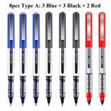 Deli RollerBall Pens, 0.5mm Fine Point Liquid Gel Ink Rolling Ball Quick Drying Gel Pen for School Office Writing