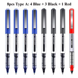 Deli RollerBall Pens, 0.5mm Fine Point Liquid Gel Ink Rolling Ball Quick Drying Gel Pen for School Office Writing