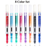 Deli RollerBall Pens, 0.5mm Fine Point Liquid Gel Ink Rolling Ball Quick Drying Gel Pen for School Office Writing