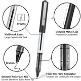 Deli RollerBall Pens, 0.5mm Fine Point Liquid Gel Ink Rolling Ball Quick Drying Gel Pen for School Office Writing