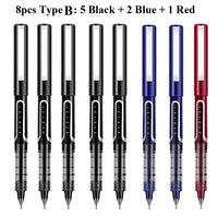 Deli Rollerball Pens, 0.5mm Liquid Ink Gel Pens,Quick Drying & Long Lasting Fine Point Pen for Writing, Journaling, Notes