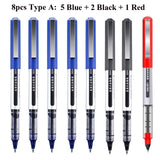 Deli Rollerball Pens, 0.5mm Liquid Ink Gel Pens,Quick Drying & Long Lasting Fine Point Pen for Writing, Journaling, Notes