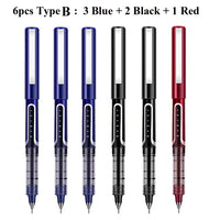 Deli Rollerball Pens, 0.5mm Quick-drying Liquid Ink Stick Ballpoint Blue Gel Pens for Adult & Kids Writing Note Taking