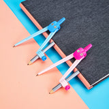 Deli School Compass Plastic Compass With Pencil exam Pink Blue