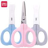 Deli School Scissors Soft-touch Cartoon Safe Scissor 135mm Hand Craft Paper Scissors For Kids & Student Stationery 6070