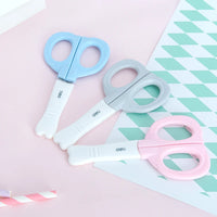 Deli School Scissors Soft-touch Cartoon Safe Scissor 135mm Hand Craft Paper Scissors For Kids & Student Stationery 6070