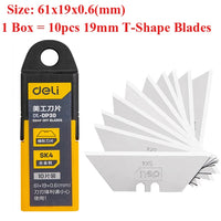 Deli Snap-off Utility Knife Retractable Box Cutters 9mm 18mm High Carbon Steel Blades Auto Lock, Perfect for Office and Home use