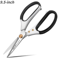 Deli Stainless Steel Industrial Strong Shears Multifunction Household Hand Tool Scissors for Leather/Fabric/Paper/Fishing Net