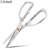 Deli Stainless Steel Industrial Strong Shears Multifunction Household Hand Tool Scissors for Leather/Fabric/Paper/Fishing Net