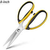 Deli Stainless Steel Industrial Strong Shears Multifunction Household Hand Tool Scissors for Leather/Fabric/Paper/Fishing Net