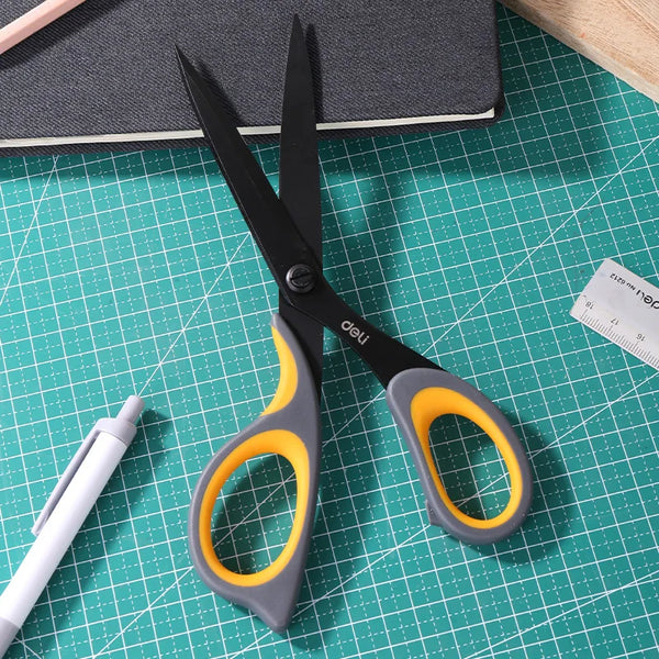 Deli Stainless Steel Scissors Home Multi-function Office Anti Rust Scissors Stationery Handmade Craft Paper Fabric Cutting Tools