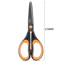 Deli Stainless Steel non-adhesive Scissors round head Sharp Safety hand-cut paper DIY Coated Anti-Rust scissors Art Stationery