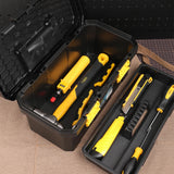 Deli Tool Box Double 12 inch Layer Large Capacity Household Storage Box Multifunctional Electrician Portable Tool Case Organizer