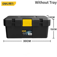 Deli Tool Box Double Layer Large Capacity Household Storage Boxes Multifunctional Electrician Portable Tool Case Organizer